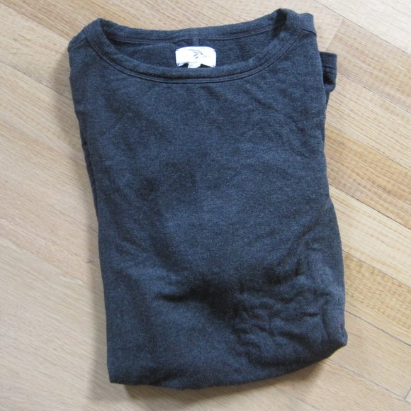 Lou & Grey SignatureSoft Dark Grey T-Shirt Dress A-Line Size XS 3/4 Long Sleeves - Picture 5 of 7